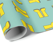 Gelbe Gummiragetasche Geschenkpapier (Rolleneckpunkt)