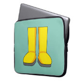 Gelbe Gummiragetasche Laptopschutzhülle (Vorderseite Links)