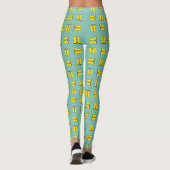 Gelbe Gummiragetasche Leggings (Rückseite)
