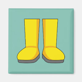 Gelbe Gummiragetasche Magnet