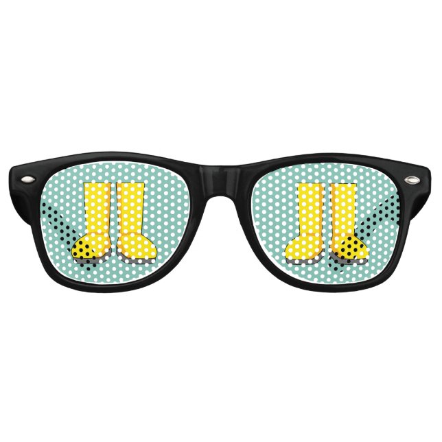 Gelbe Gummiragetasche Partybrille (Vorderseite)