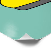 Gelbe Gummiragetasche Poster (Ecke)