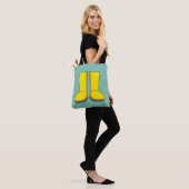 Gelbe Gummiragetasche Tasche (Am Model)