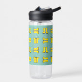 Gelbe Gummiragetasche Trinkflasche (Links)