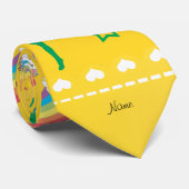 Gelbe Gymnastik Regenbogen Einhörner Krawatte (Gerollt)