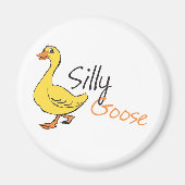 Gelbe Hand Albern Gänse Gänse Cartoon Magnet (Vorne)