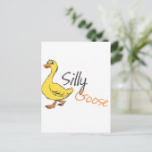Gelbe Hand Albern Gänse Gänse Cartoon Postkarte (Stehend Vorderseite)