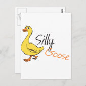 Gelbe Hand Albern Gänse Gänse Cartoon Postkarte (Vorne/Hinten)
