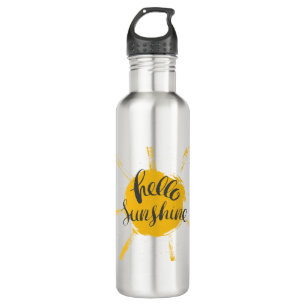 Gelbe Hand Dragon Sun Hallo Sonnenschein Bild Edelstahlflasche