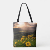 Gelbe Hardy Sonnenblume Kunst, Dichtung und Musik Tasche (Rückseite)