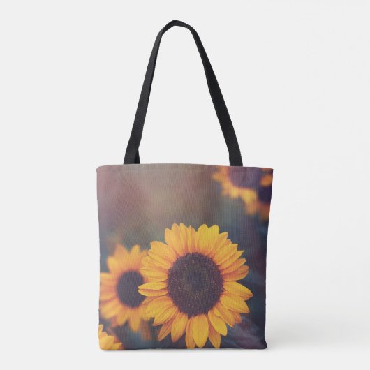 Gelbe Hardy Sonnenblume Kunst, Dichtung und Musik Tasche (Rückseite)