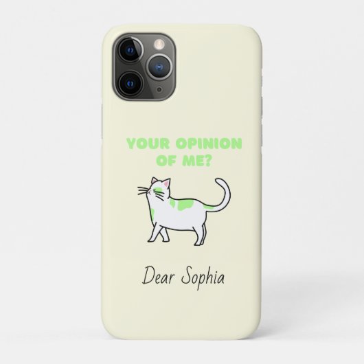 Gelbe Haughty Cat Case-Mate iPhone Hülle (Rückseite)