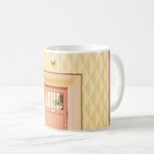 Gelbe Hausdarstellung Kaffeetasse (VorderseiteRechts)