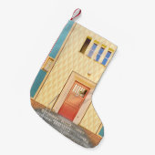 Gelbe Hausdarstellung Kleiner Weihnachtsstrumpf (Vorderansicht (hängend))