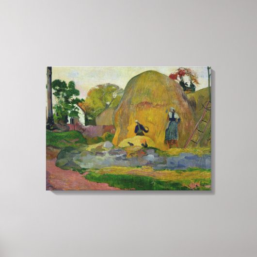 Gelbe Haystacks, oder Goldene Ernte, 1889 Leinwanddruck (Vorderseite)