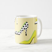 Gelbe Heelse Lady Chic Kaffeetasse (VorderseiteRechts)