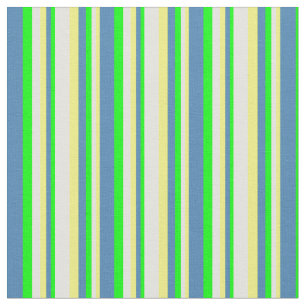 Gelbe, hellgelbe, Limone und blaue Streifen Stoff