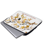 gelbe Herbstblätter Laptopschutzhülle (Vorne Knopf)