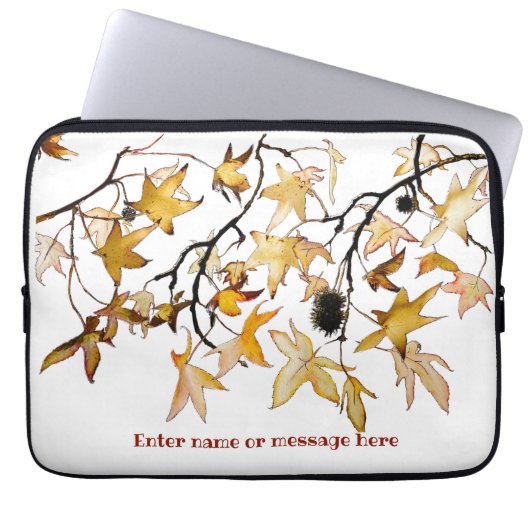 gelbe Herbstblätter Laptopschutzhülle (Vorderseite)