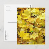 Gelbe Herbstblätter Postkarte (Vorne/Hinten)