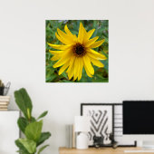 gelbe Herbstblumen Poster (Heimbüro)