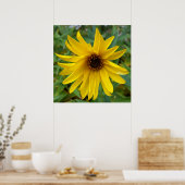 gelbe Herbstblumen Poster (Küche)
