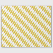 Gelbe Herbstlaube Wasserfarbmuster Geschenkpapier (Flach)