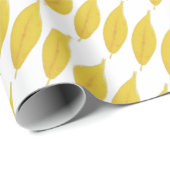 Gelbe Herbstlaube Wasserfarbmuster Geschenkpapier (Rolleneckpunkt)