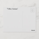 Gelbe Herbstpostkarte Postkarte (Rückseite)