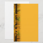 Gelbe Herbstwaldhochzeit Briefpapier (Vorne/Hinten)
