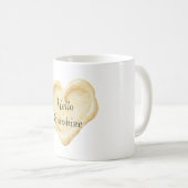 Gelbe Herz Hallo Sonnenschein Kaffeetasse (VorderseiteRechts)