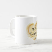 Gelbe Herz Hallo Sonnenschein Kaffeetasse (Vorderseite Links)