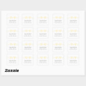 Gelbe Herzäquivalenz Save the Date Stickers (Blatt)