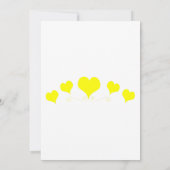Gelbe Herzen Design-Hochzeit Save The Date (Rückseite)