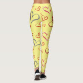 Gelbe Herzen, Leggings (Rückseite)