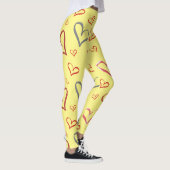 Gelbe Herzen, Leggings (Rechts)