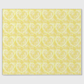 Gelbe Herzen mit Butterfly-Overlay Geschenkpapier (Flach)