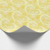 Gelbe Herzen mit Butterfly-Overlay Geschenkpapier (Ecke)