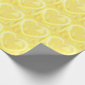Gelbe Herzen mit Gemustertem Overlay Geschenkpapier (Ecke)