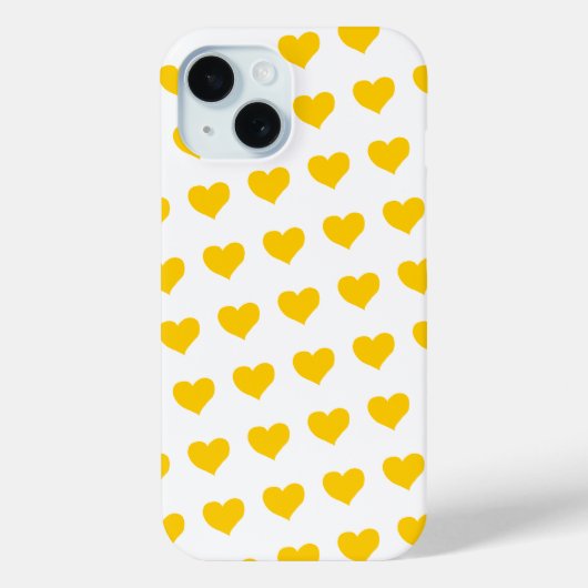 Gelbe Herzen nebeneinander Case-Mate iPhone Hülle (Rückseite)