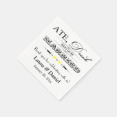 Gelbe Herzen, Scrolls Hochzeiten von Napkins Serviette (Ecke)