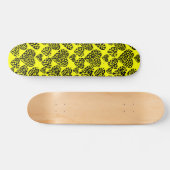 Gelbe Herzen Skateboard (Horizontal)