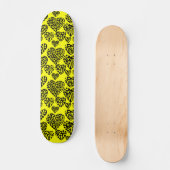 Gelbe Herzen Skateboard (Vorderseite)