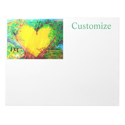 Gelbe Herzen Thunder_Cove Notizblock (Vorderseite)
