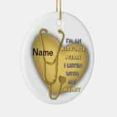 Gelbe Herzkraft Keramik Ornament (Rechts)