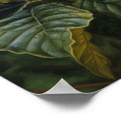 Gelbe Hibisken Blume Art Print Poster (Ecke)