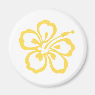 gelbe Hibiskus-Blume 12 Magnet