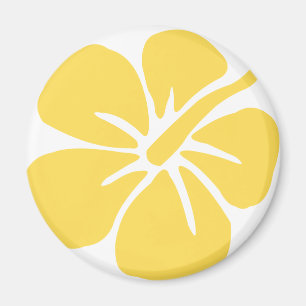 gelbe Hibiskus-Blume 1 Magnet