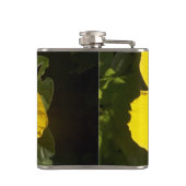 Gelbe Hibiskus Blume Flachmann (Rückseite)