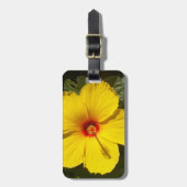 Gelbe Hibiskus Blume Gepäckanhänger (Vorderseite vertikal)